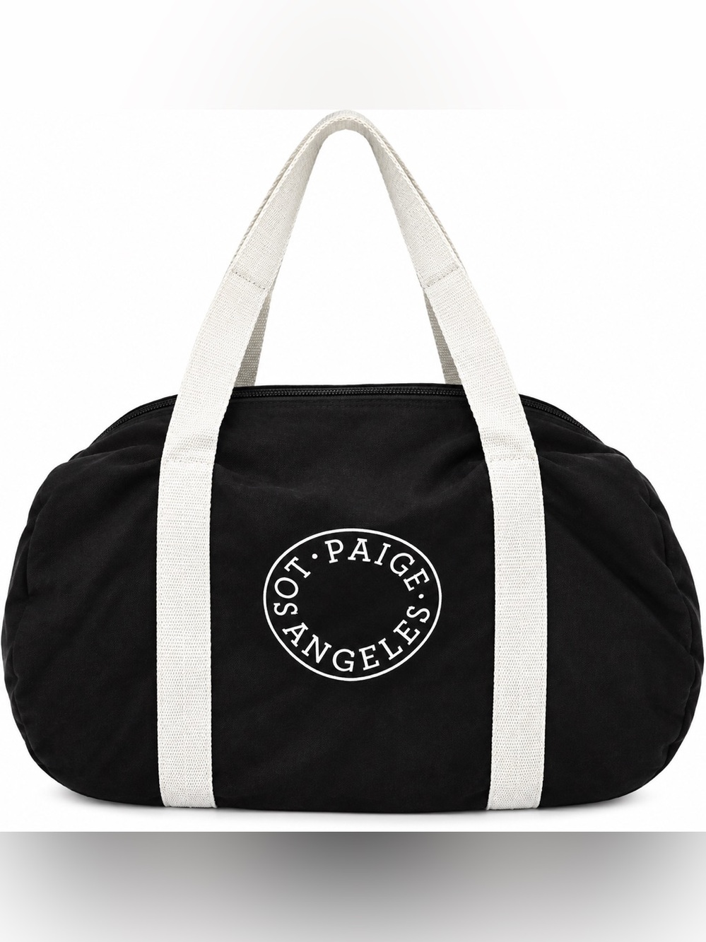 Paige Los Angeles Limited Edition Black & White Canvas Duffel Bag